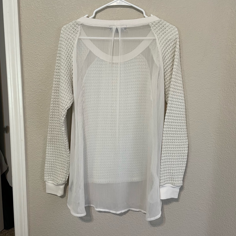 Sanctuary Ivory High/Low Sweater - Picture 2 of 5